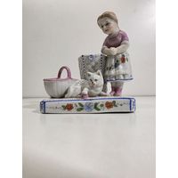 Девушка с котом. Conta Boehme.  Старая Германия