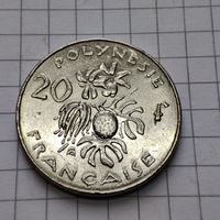 20 франков 2005 год.Французкая Полинезия.Хлебное дерево.