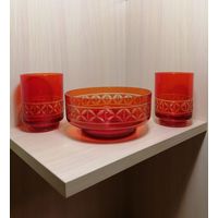 Набор/ красный хрусталь