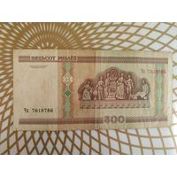 500  рублей Чх 7610786 без полосы.