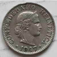 Швейцария 10 раппенов 1947 год