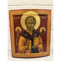 Икона Святой Николай Чудотворец, дерево, левкас, темпера, золочение. Ковчег. Распродажа коллекции!!!