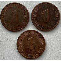 Германия 1 пфенниг 1995 г. G. Цена за 1 шт.