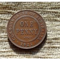 Werty71 Австралия 1 пенни 1921 Георг 5