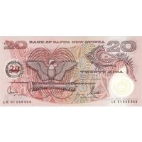 Папуа Новая Гвинея 20 кина образца 2003 года UNC p27