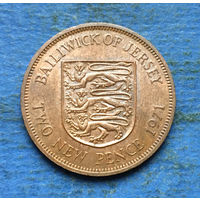 Джерси 2 пенса 1971