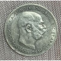 Монета Австро-Венгрия 1 крона 1912 год. Франц Иосиф I. Серебро