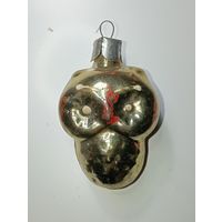 Ёлочная игрушка  - Филин . СССР  . Стекло .