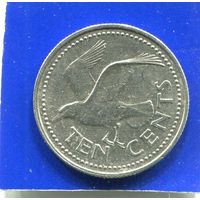 Барбадос 10 центов 1989