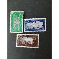 ГДР 1965 Полная серия марок "10 лет "Тир парку" в Берлине" (гашение с клеем без наклеек) Mi.1093-1095 каталог 3.00 евро