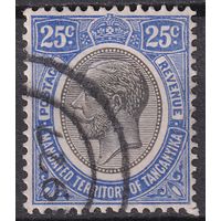 211.BrK. Великобритания. Колонии. Британская подмандатная территория Танганьика. Георг V. Стандарт. 1927 г. 25c. Mi.#86.