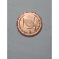 Остров Мэн 1 пенни 1999 года . АА