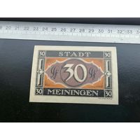 Германия-нотгельд 30 Пфеннигов 1921 Meiningen