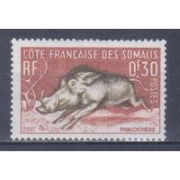 [2062] Французские колонии. Французское Сомали 1958. Фауна.Кабан-бородавочник. МН