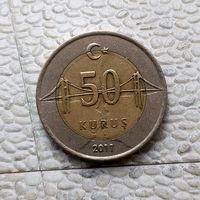 50 курушей 2011 года Турция. Турецкая республика. Красивая родная патина!