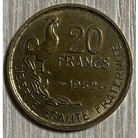 Монета 20 франков 1952 год. Франция.