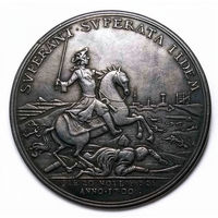 Копия Медаль За победу под Нарвой 1700 г. Швеция