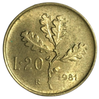 Италия 20 лир, 1981