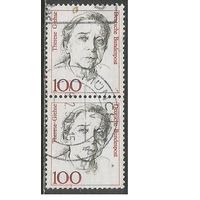 ФРГ. Тереза Гизе. Актриса. 1988г. Mi# 1390. Сцепка.