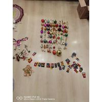 Елочные игрушки СССР бумажная гирлянда самая привлекательная цена трёхдневный аукцион