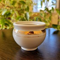 Солонка/горчичница, фарфор, Барановка
