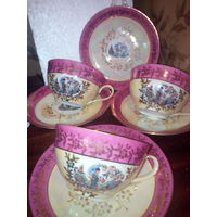 Чайный набор чашек с блюдцами ГДР