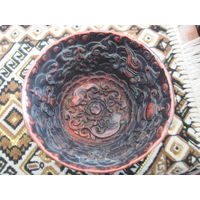 Китайская ваза, конфетница. Резная керамика ручной работы.