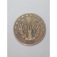 Западная Африка 10 франков 1980 года .