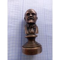 Раритет Бронзовая печать номерная 852 Бюст Ленина 1870-1924, ДТК ВЦИК, 1920-е годы РСФСР М-27 скульптор НК 55 высота 7 см. масса 178 гр. разумный торг