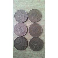 Франция, сборный лот 10 франков 1975, 1976, 1977, 1978, 1979, 1980 годов.