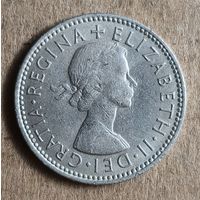 Великобритания 1 шиллинг, 1963 г., Шотландский герб - атакующий лев внутри коронованного щита, KM# 905