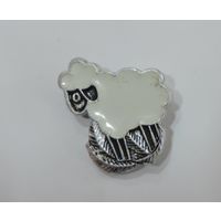 Значок "Овца" СССР. Алюминий.