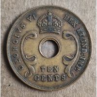 Британская Восточная Африка 10 центов, 1945 г., KM# 26.2