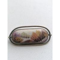 Брошь, Пейзажная финифть, торги с Рубля