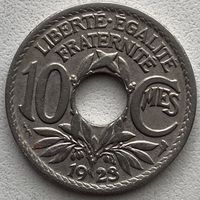 Франция 10 сантимов 1923 г.