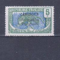 [577] Французские колонии. Камерун 1916. Фауна.Леопард.5 с. НАДПЕЧАТКА. МН