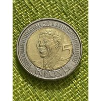ЮЖНАЯ АФРИКА ЮАР 5 рэндов 2008 г ( НЕЛЬСОН МАНДЭЛА )