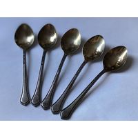 Ложки кофейные (12 см.), мельхиор (позолота). Эстонская ССР (Таллин)