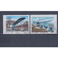 [1164] Лихтенштейн 1979. Авиация.Дирижабль.Самолет. Гашеная серия.