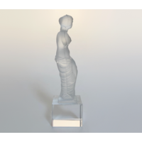 Статуэтка Венера матовое стекло Чехия 7,5 х 2см