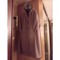 - ПАЛЬТО Рост 150 см рукав - Дл 51 см Дл пальто 103 см и ШАПКА каракуль 54 р-р Германия 1950-ые