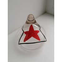 Набор от коньяка - Буденовка (верхняя часть) СССР, Агитация, стекло