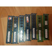 DDR3 2gb,7 планок,30р за все