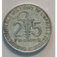 Западная Африка (ВСЕАО) 25 франков, 2012 г., КМ# 9