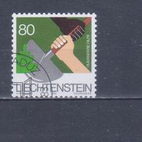 [2406] Лихтенштейн 1983. Гуманитарная помощь.Кооперация.Содружество. Концовка серии. Гашеная марка.