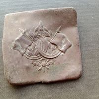 Старинная крышка посеребренная