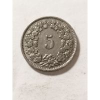 Швейцария 5 раппен 1947