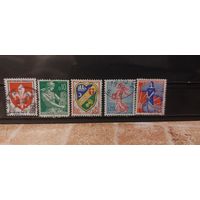РАСПРОДАЖА ФРАНЦИЯ 1960г. Полная серия. Гаш.