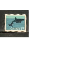 Канада-1988(Мих.1072) , **   ,    Морская Фауна , Киты, )