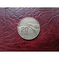 20 крон Норвегия 2000 г. Миллениум. Нечастая.
